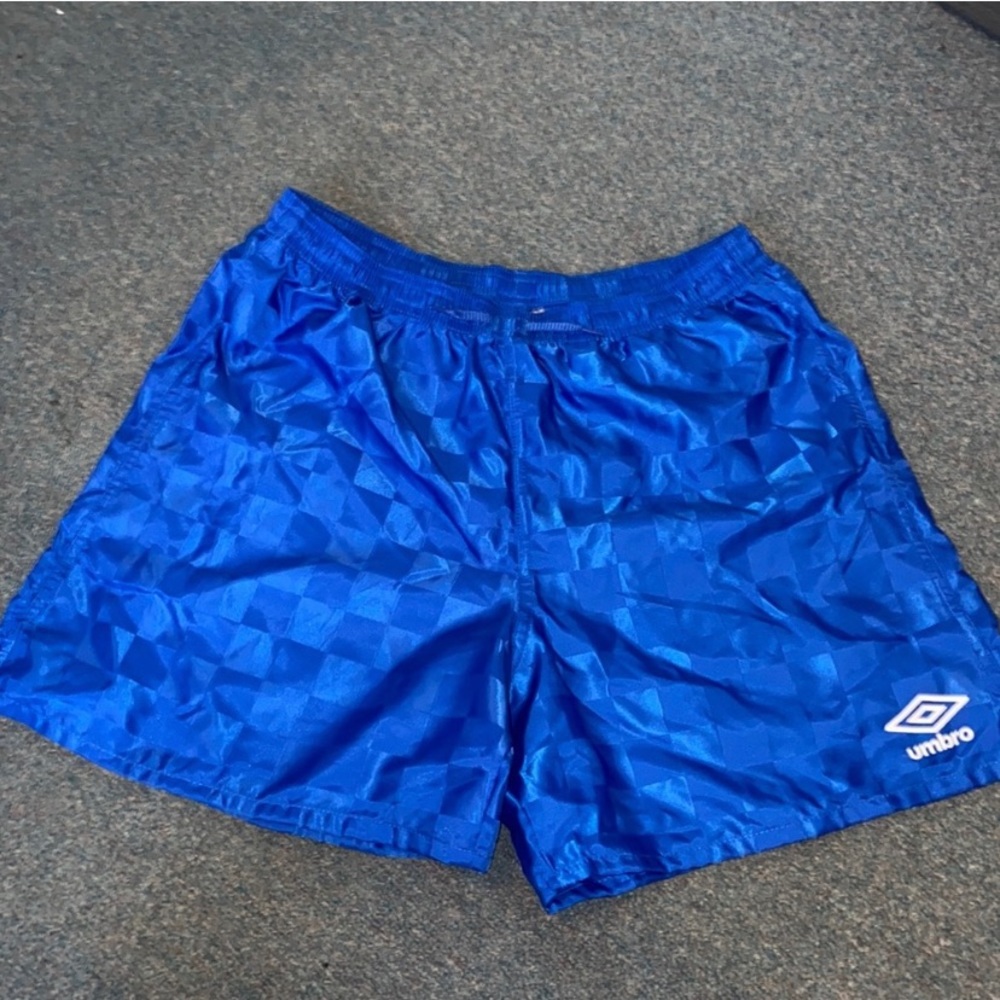 large checkered umbro shorts